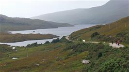 Our road takes us past Loch Lurgainn, with ominous weather ahead of us